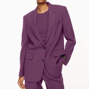 Babaton New Agency Blazer NWOT Size M Grape Gorgeous Cut and Weight Retail $238
